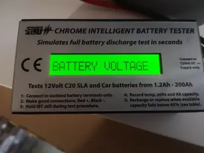 Battery testing intruder alarm