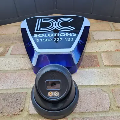 Black CCTV system intruder alarm LU3